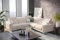 Friderik Ecksofa Malibu Max 250x250 cm mit Schlaffunktion - Stoff Gemma - Verstellbare Kopfstützen & Armlehne (Creme, Rechts)