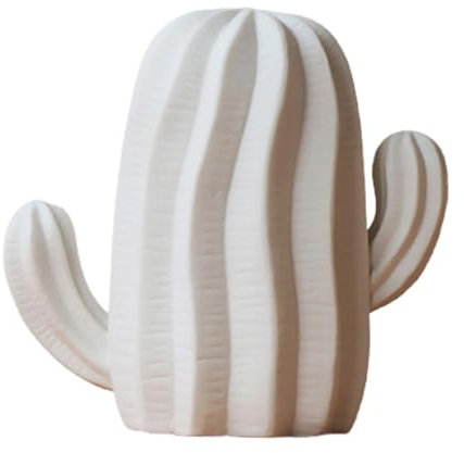 Cabilock Adorno de Cactus Cerámico Moderno 3 Piezas Decoración Figura de Porcelana Minimalista para Sala de para Oficina y Hogar