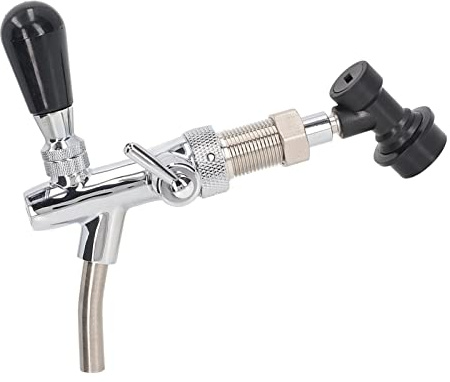BAFOVY Grifo de Cerveza de Acero Inoxidable 304, Dispensador de Líquido Ajustable para Bar Profesional y Uso Doméstico, Grifo Resistente G0.625 para Cualquier Barril de Cerveza