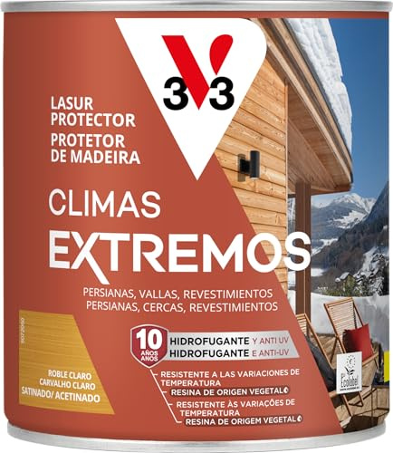 V33 Lasur Protector Climas Extremos Satinado Roble Claro 0,75L