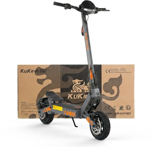 KuKirin G2 Monopattino Elettrico Adulto Pieghevole, Versioni 500W e 800W Performance, Pneumatici Tubeless 10 Pollici, Doppia Sospensione, Doppio Freno a Disco