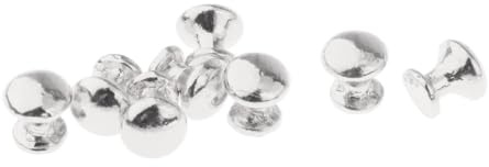 LIXSAZSE Mini Door Handle Knobs Dollhouse Door Handle Knobs Accessory For Kids Pretend Play Toy Decorations Dollhouse Doll House Decoration, silver, 0.5x0.5cm