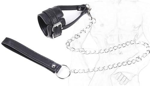CYGzeon BDSM Bondage Cockring, Cockgurt Und Ballstretcher, Hodensackstrecker, Leinenketten, Flexibel Verstellbar, Hodentrenner, Penis Hoden, Flirtball