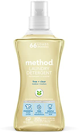 method Liquid Laundry Detergent, Fragrance Free + Clear, 53.5 fl oz
