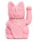 Gatto Fortunato Cinese. Gatto portofortuno. Lucky cat. Maneki Neko ROSA BUBBLEGUM, L (12x9x18cm)