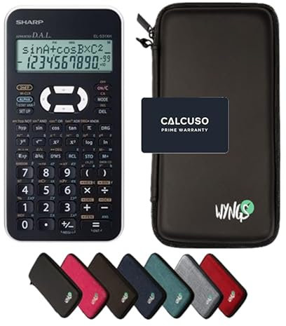 Sharp EL-531XH weiß inkl. WYNGS Schutztasche Schwarz - Wissenschaftlicher Taschenrechner - Basic Paket