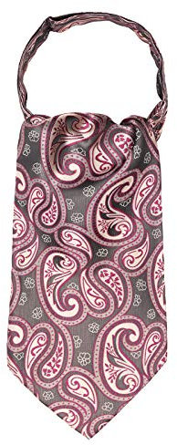 WANYING Herren Krawattenschal Ascotkrawatte Schal Cravat Ties Einfach Schick für Gentleman - Paisley Grau