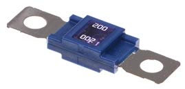 2x Flachstecksicherung Mega-Sicherung 200A / 32V / blau