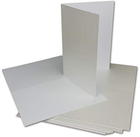 60x Klappkarten blanko mit Umschlag - DIN A6 / C6 Weiß matt glänzend - Faltkarten A6 10,5 x 14,7 cm mit Briefumschläge C6 11,5 x 16 cm - Karten Umschlag Set von Glüxx Agent