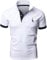 LIUPMWE Mens Polo Shirts Short Sleeve Giraffe Embroidery Golf T-Shirt S-3XL,L,White