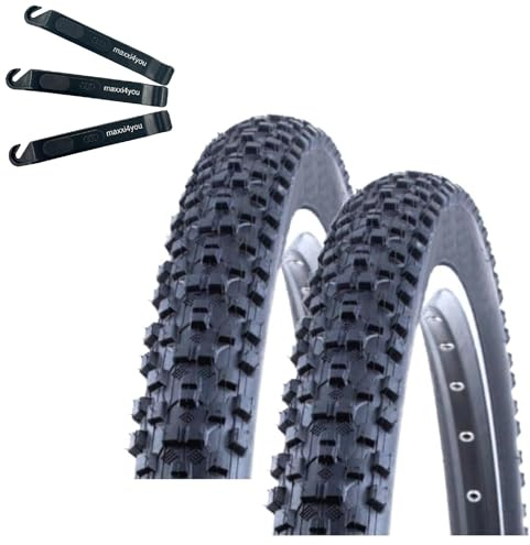 2 x Kenda K-1027 MTB Fahrradreifen Schwarz 52-584 (27.5 x 2.10) inkl. maxxi4you Reifenheber