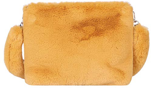 VALICLUD 1stück Flauschige Plüsch Umhängetasche Große Kapazität Stylische Messenger Bag Für Damen Für Geldbörsen Handys Und Mehr Einzigartiges Design Modisch Und Langlebig