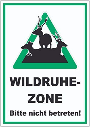 HB-Druck Wildruhezone Hirsche Schild A4 (210x297mm)
