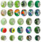 nbeads 54 Stück Europäische Perlen, Gemischte Farbe und Stil Strass Perlen Charms Großes Loch Acrylharz Polymer Clay Spacer Perlen für DIY Schmuckherstellung