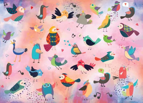 Brain Tree - Bird Puzzle - 500 Piece Puzzles for Adults: With Droplet Technology for Anti Glare & Soft Touch