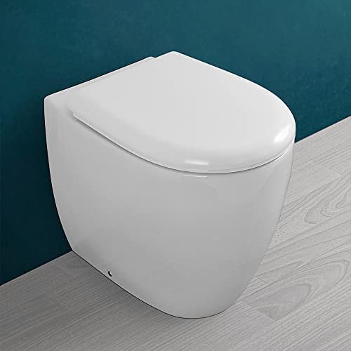 Inbagno WC Filo Muro a Terra Rimless, Bianco Design Moderno, in Ceramica Serie Nido