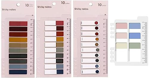 Amerson 660 Stück Datei Index Tabs, Index-registerkarten Selbstklebend Haftnotizen Haftmarker Sticky Notes Flaggen Bunt Seiten Marker Bücher Seiten Wasserdicht Beschreibbare Lesezeichen (Color B)