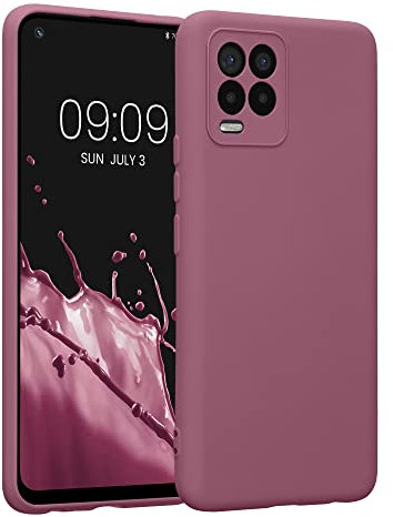 kwmobile Slim Case kompatibel mit Realme 8/8 Pro Hülle - Handyhülle aus Silikon in Dark Rose