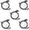 HYSHIKRA Walkie Talkie Earpiece 2 Pin Headset Compatible with Kenwood Baofeng UV5R 888S UV-82HP BF-F8HP Retevis Two Way Radios (5 pcs)