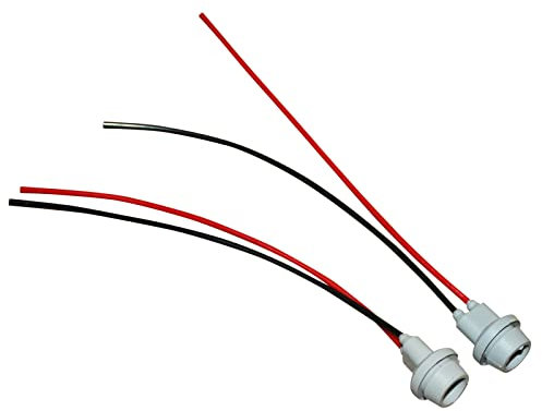 2x LAMPENFASSUNG T10 W5W Stecksockel Lampe Stecker Kabel Reperatur Sockel Fassung Kabel Licht