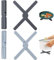 Rifrpha 4 Piezas Salvamanteles Plegables Antideslizantes de Silicona - Tapetes de Mesa Cruzados y Manteles Individuales para Platos y Ollas
