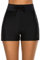 TTPSRY Bain Shorty Femme Bas de Maillot Natation Short Élastique Plage Shorts avec Cordon Réglable Taille Haute Bikini Maillots de Bain Tankini Bottoms (Noir/M)