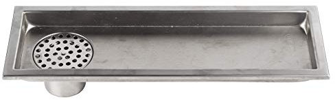 Bodenablauf, große Flüsse, Edelstahl-Gitter, rechteckig, abnehmbar, für Badezimmer, Duschablauf, seitlicher Ablauf, Typ Heimabtropfgestell