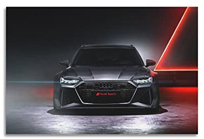 ZONDER Sportwagen-Poster für Audi RS6 Rennwagen, Supercar-Poster, dekoratives Gemälde, Leinwand, Wand- und Kunstdruck, moderne Familienschlafzimmer-Dekoration, 30 x 45 cm