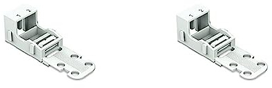 WAGO® Befestigungsadapter, 2-Leiter-Klemmen, Serie 221-4 mm², mit Rastfuß, stehende Montage, weiß (10 Stück) (Packung mit 2)