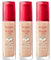 3 x Bourjois Healthy Mix Clean and Vegan Foundation 30ml - 50.5N Light Ivory