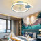 Silent Fan with Ceiling Light Kids Bedroom Fan Lighting 6 Speeds Reversible DC Motor Dimmable LED Ultra-Thin Ceiling Fan Light with Remote Control Modern Fan Ceiling Light-Blue||AC Motor