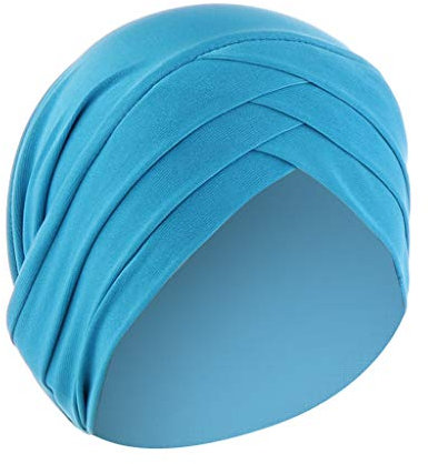 Frauen-Kopftuch Elastic Sweat Saugfähige Baumwolle Underscarf Hijab Tube Cap Schwarz