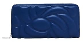 Desigual Accessoires Portefeuille Long en polyuréthane, bi-Pliable Femmes, Bleu, Taille Unique