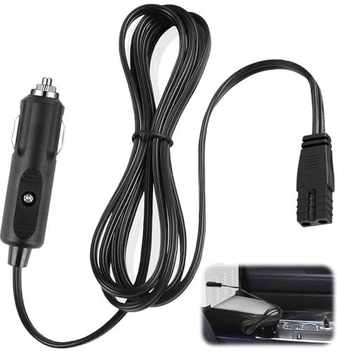 2m 12V DC Car Refrigerator Power Cord - Electric Cooler Box Cable for Mini Fridge, Car Coolers - 2 Pin Lead Cable Plug Wire