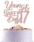 Young & Sweet Only 17 Cake Topper 17th Birthday Party Decorazioni Hello 17 Dancing Girl 17 17 Anniversary Party Supplies Rose Gold Glitter