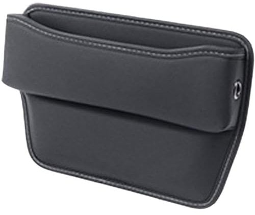 LTSRLL Car Seat Gap Organiser for Fi-at Uno Van Uno Furgao/Uno (Type 327) 3-Door, PU Leather Front Seat Side Gaps Filler Storage Box Seat Organizer Accessories,A/Black