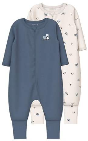 Name it baby Nbmnightsuit 2P Zip Ff Jet Tractor Noos