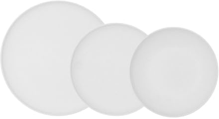 Bidasoa Fosil Vajilla Porcelana Blanca Reforzada Apto Microondas