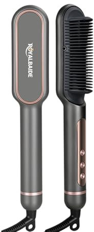 Glättbürste mit negativen Ionen,9 Temperatureinstellungen, 30 Sekunden schnell aufheizender Glättkamm mit LED-Anzeige, Verbrühschutz und automatischer Abschaltung, Glättbürste für den Heimsalon