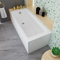 ECOLAM Badewanne Tami 180x80 cm + Schürze | moderne große Wanne | Acrylwanne Rechteck Top QUALITÄT I Ablaufgarnitur Füße Silikon Komplett-Set Design
