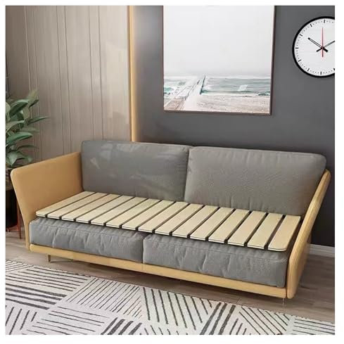 Klappbares Bettbrett aus Massivholz mit atmungsaktiver Isomatte, Sofabett-Stützlatten für Schlafzimmer (B 70 x L 200 x H 1,3 cm)