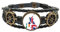 Union Jack UK Großbritannien Irland Karte Land Leder Geflochten Ozean Armband Armband, M, Metall