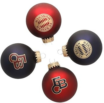 FC Bayern München Christbaumkugel 4er Set Mehrfarbig | Fußball