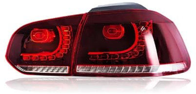 KAEW Auto Rückleuchten für Golf 6 GTI R20 MK6 2008-2013, Schlussleuchte Montage Hintere Bremsleuchte Äußeres Rücklicht Zubehör Wasserdicht,normal-B Right