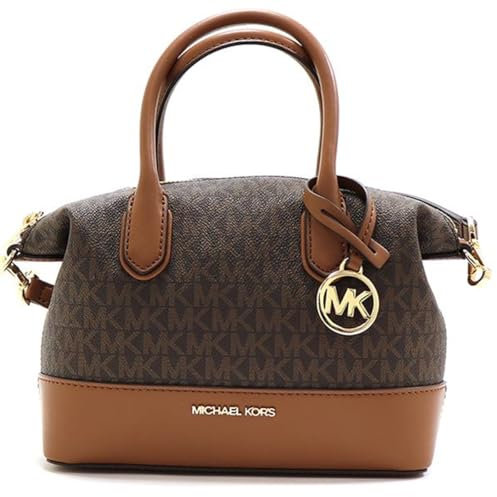 Michael Kors Hyde Small Logo Satchel Brown PVC, Braun, Small