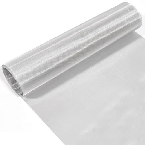 TIHONORI 304 Edelstahl-Drahtgeflecht, 50x100 cm, 20-500 Mesh, Metallgewebe für Fenstergitter, Belüftung, Garten und Käfig – Langlebiges Schutzgewebe,500 Mesh