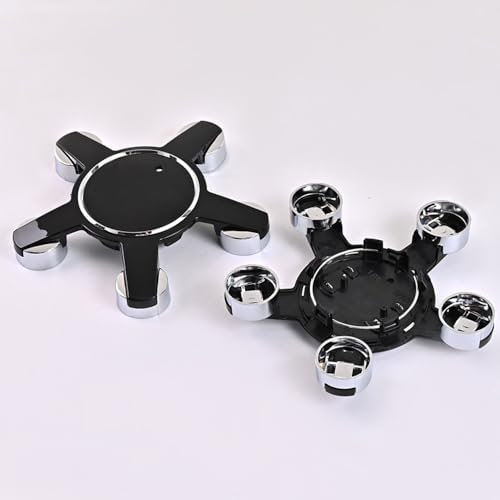 Nabendeckel für Audi A6 Avant C7 4G I 2011-2018, 135mm Radnabenabdeckung Set ABS Kunststoff Aluminium Nabenkappen für Felgen Radnaben Felgendeckel Felgenkappen,Black-