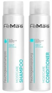 Femmas Moistcare Shampoo 300 ml & Conditioner 300 ml Bundle | angereichert mit kostbarem Arganöl, nährendem Arginin und wertvollen Mineralien | verleiht dem Haar Volumen