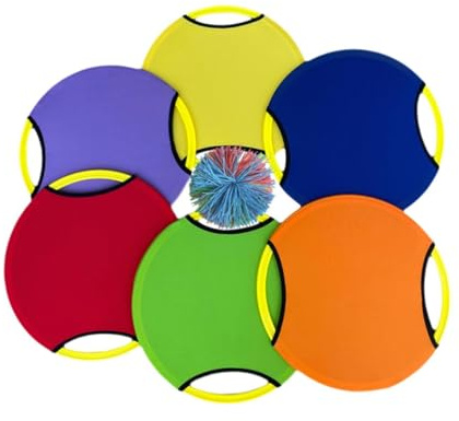 Sharplace Trampolin -Paddel -Ball -Spiel sensorische Trainingsausrüstung Eltern -Kinder -Interaktion Wurf und Fang Spiel für Party Rasenjungen Mädchen
