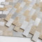 VAOVI Ziegelstein Mosaik 3D Selbstklebende Wandfliesen Aufkleber für Wand Bad WC Dusche Küche Fliesen Wandplatte Wasserdicht(10 Fliesen,Beige Grau)